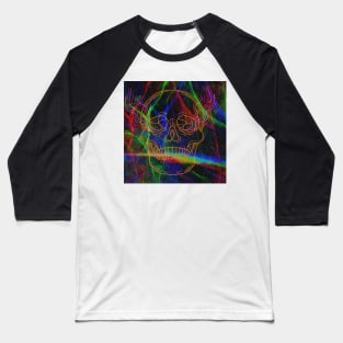 Glitch Skull Baseball T-Shirt